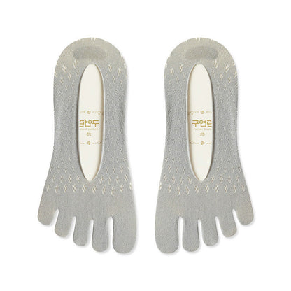 Ice Silk Alignment Socks(5 Pairs) - Grey - EU36-40(US3-7) - image 10