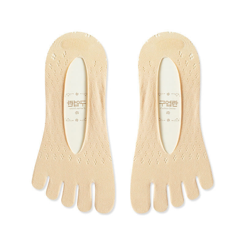 Ice Silk Alignment Socks(5 Pairs) - Nude - EU36-40(US3-7) - image 11