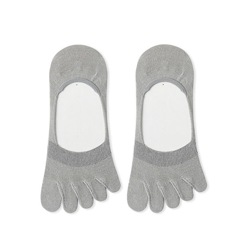 Solid Color Alignment Socks(4 Pairs) - Light Gray - EU39-43(US6-9) - image 10