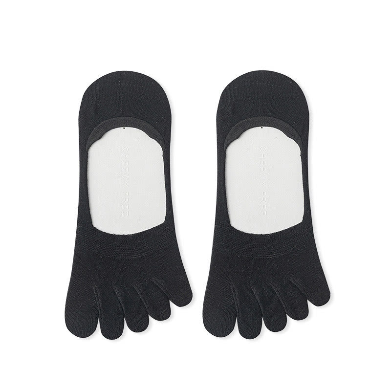 Solid Color Alignment Socks(4 Pairs) - Black - EU39-43(US6-9) - image 8