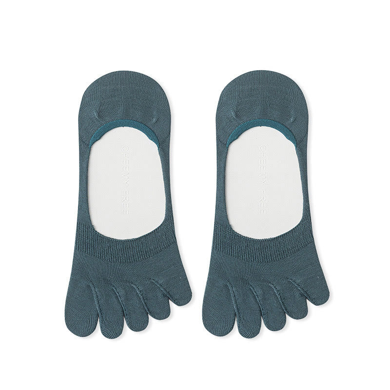 Solid Color Alignment Socks(4 Pairs) - Lake Blue - EU39-43(US6-9) - image 12