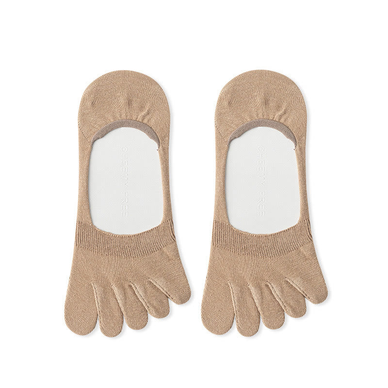 Solid Color Alignment Socks(4 Pairs) - Khaki - EU39-43(US6-9) - image 14