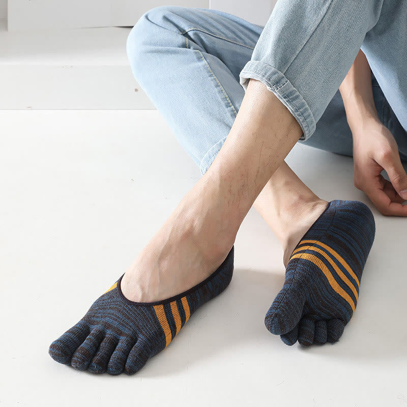 Retro Alignment Socks(5 Pairs) - Navy Blue - EU39-44(US6-10) - image 1