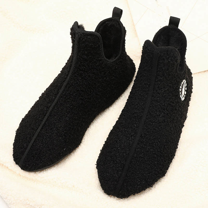 Plus Size Solid Color Plush Ankle Slipper Socks - image 7