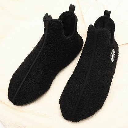 Plus Size Solid Color Plush Ankle Slipper Socks - image 7