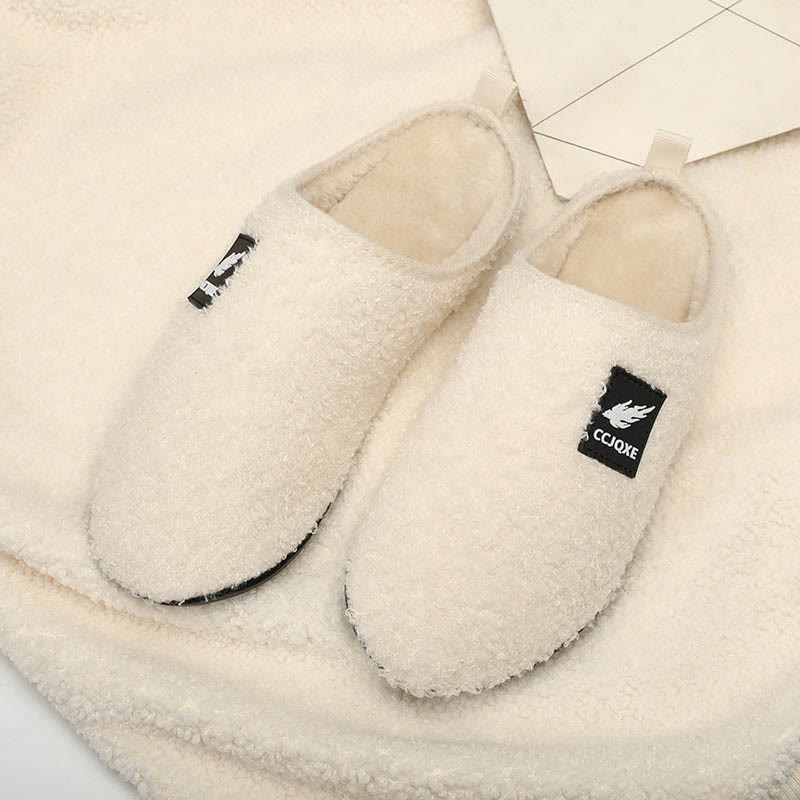 Plus Size Solid Color Classic Slippers - Beige - 3XL - image 0