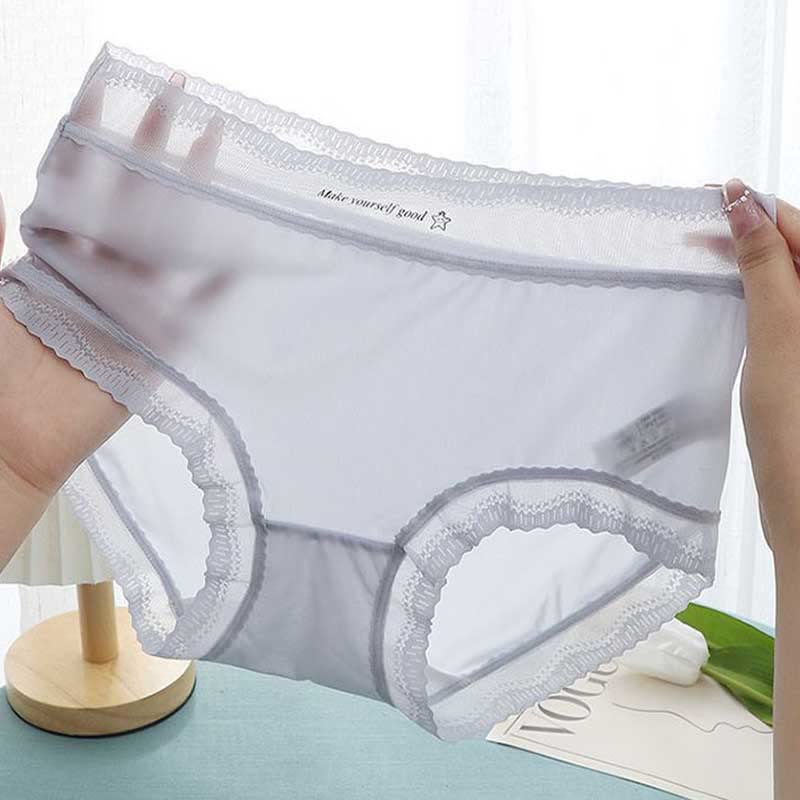 Plus Size Ice Silk High Waist Panty(5 Packs)