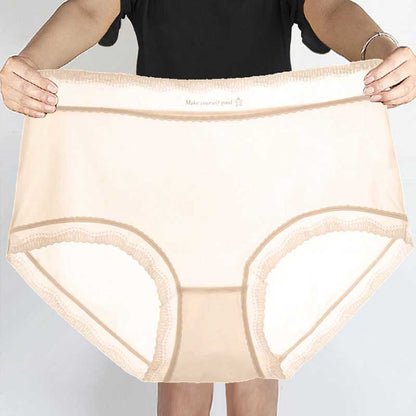 Plus Size Ice Silk High Waist Panty(5 Packs)