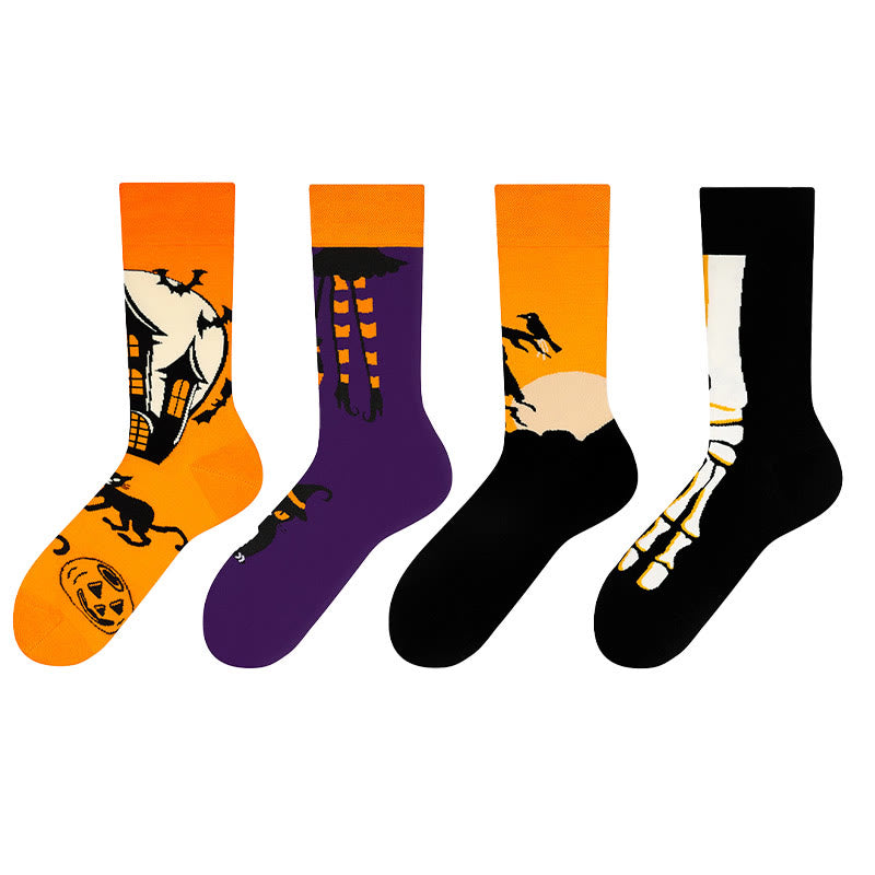 New Halloween Crew Socks(4 Pairs) - Multicolor - EU36-42(US3-8.5) - image 0
