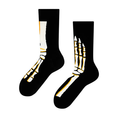 Plus Size New Halloween Crew Socks(4 Pairs) - Black - EU36-42(US3-8.5) - image 2