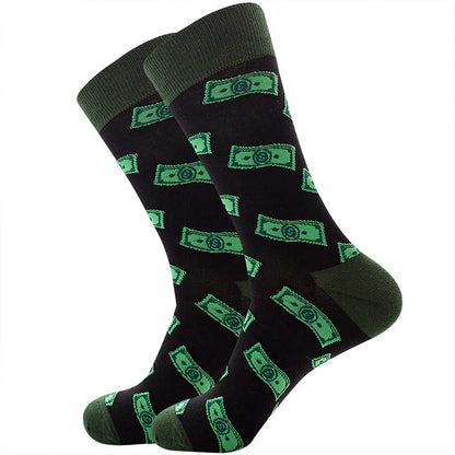 Plus Size Dollar Skull Crew Socks(4 Pairs) - image 3