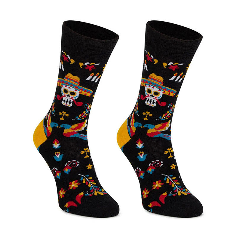 Dancing Skeleton Crew Socks(4 Pairs) - image 1
