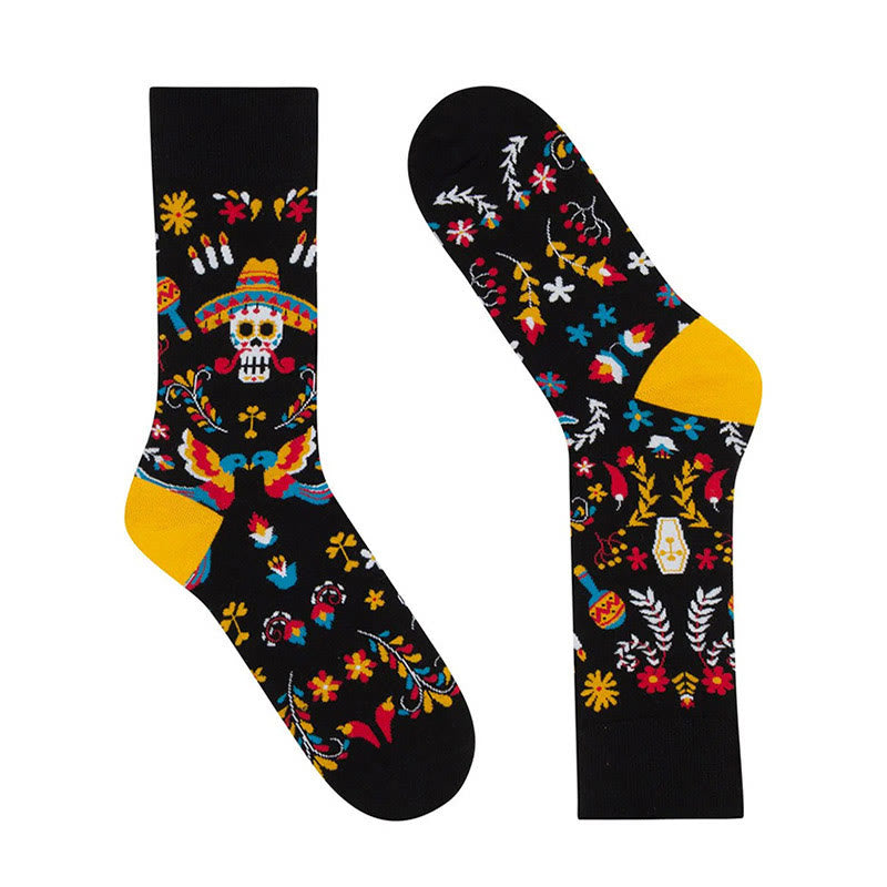 Plus Size Dancing Skeleton Crew Socks(4 Pairs) - image 4