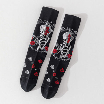 Fashion Skull Crew Socks(3 Pairs) - image 4