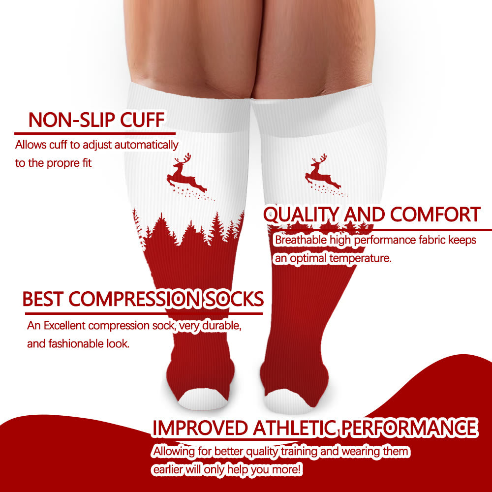 Plus Size Elk Compression Socks - image 4