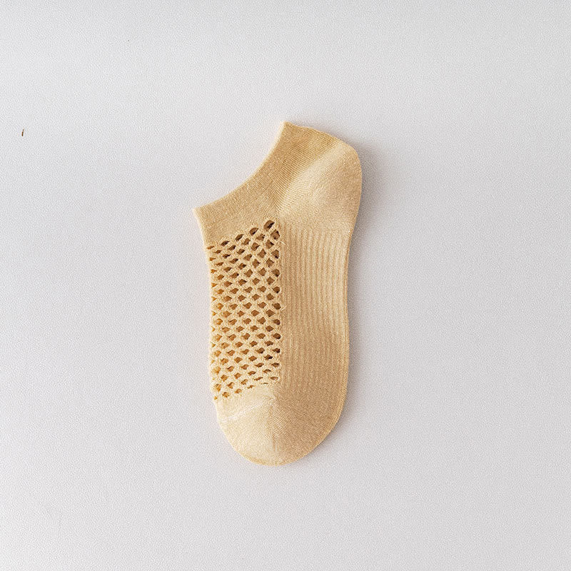Mesh Breathable Ankle Socks(8 Pairs) - Khaki - EU36-40(US3-7) - image 11