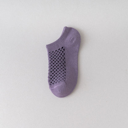Mesh Breathable Ankle Socks(8 Pairs) - Purple - EU36-40(US3-7) - image 8