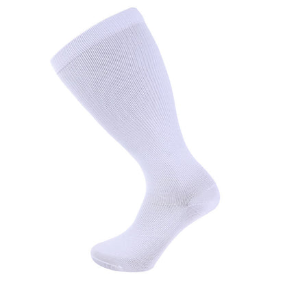 Plusock Plus Size Pure Color Compression Socks 2XL-7XL - White - 7XL - image 10