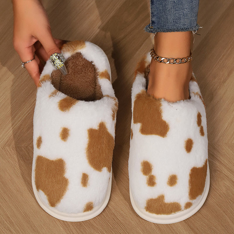 Plus Size Spots Slippers(2 Pairs) - Brown - US 9-10 - image 7