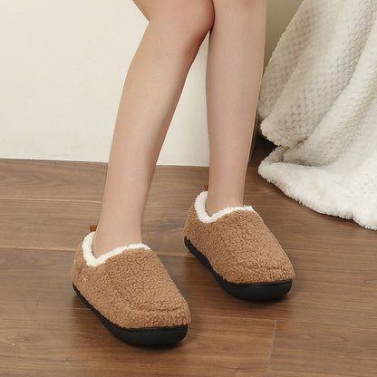 Plus Size Solid Color Warmth Slipper Socks - Brown - US 10-11 - image 2