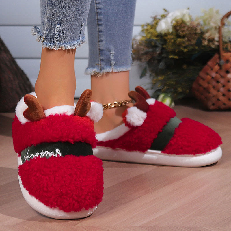 Plus Size Christmas Antlers Slippers - image 3