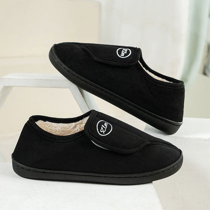 Plus Size Solid Color Thick Sole Slipper Socks - Black - 2XL - image 12