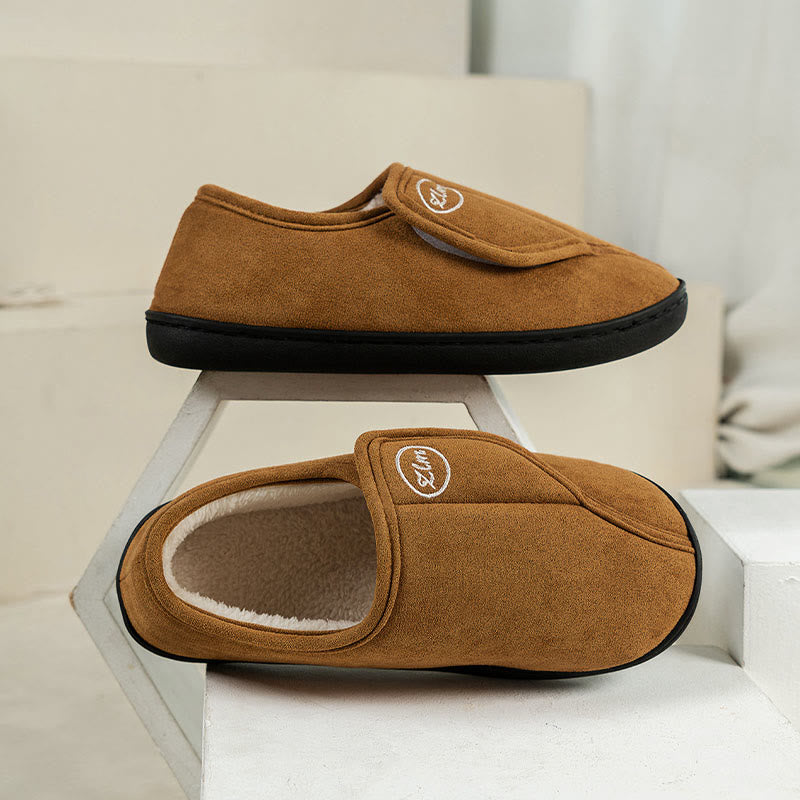 Plus Size Solid Color Thick Sole Slipper Socks - Brown - 2XL - image 14