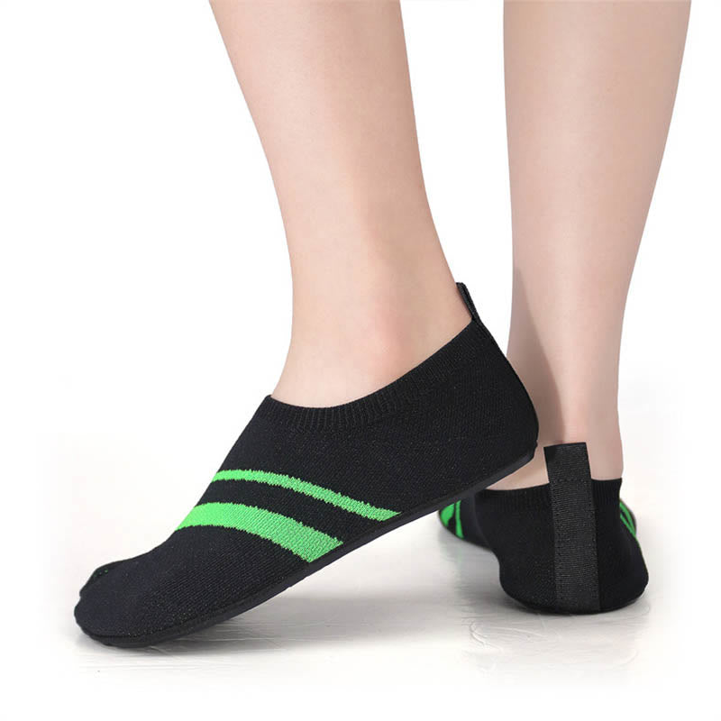 Plus Size Split Toe Stripe Slipper Socks - image 2