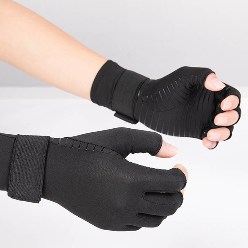 Bandage Fingerless Copper Compression Gloves - image 5