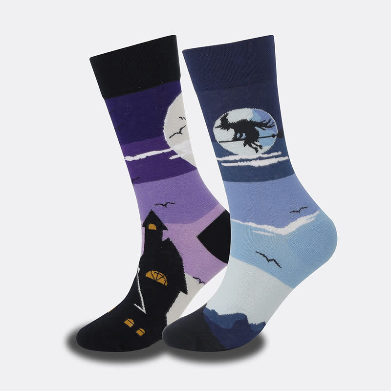 Plus Size Unique Patterned Crew Socks(5 Pairs) - image 6