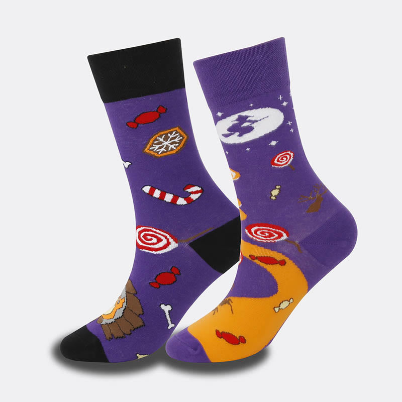 Plus Size Unique Patterned Crew Socks(5 Pairs) - image 5