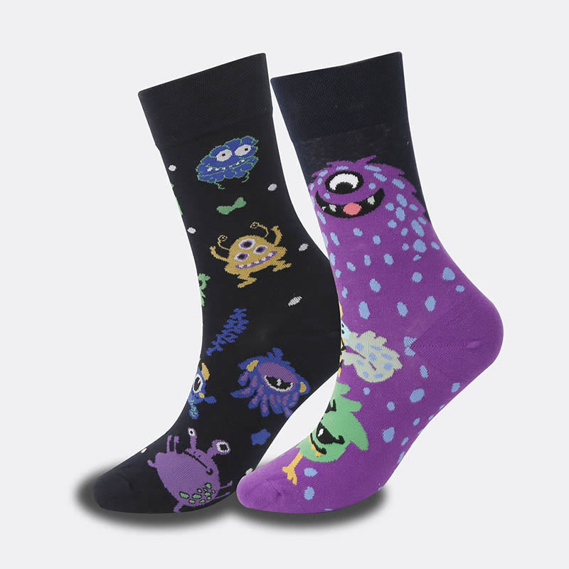 Plus Size Unique Patterned Crew Socks(5 Pairs) - image 4