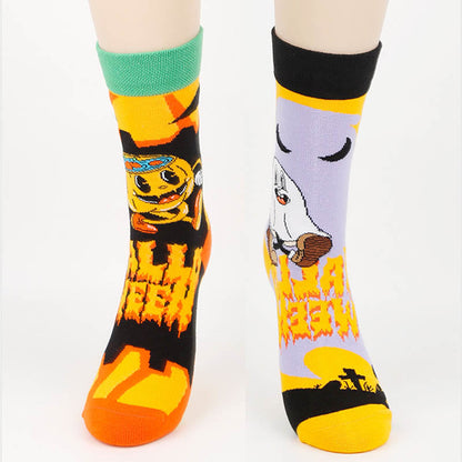Plus Size Creative Halloween Crew Socks(4 Pairs) - image 3