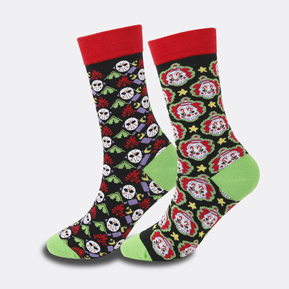 Plus Size Witch Skull Pumpkin Crew Socks(4 Pairs)