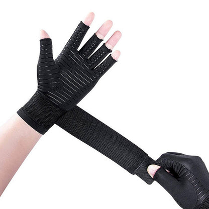 Bandage Fingerless Copper Compression Gloves - image 0
