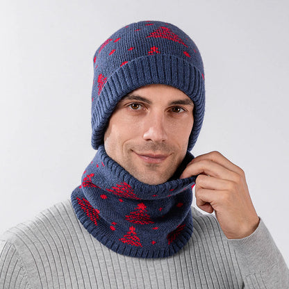 Winter Christmas Tree Beanie Scarf 2 In 1 Set - image 0