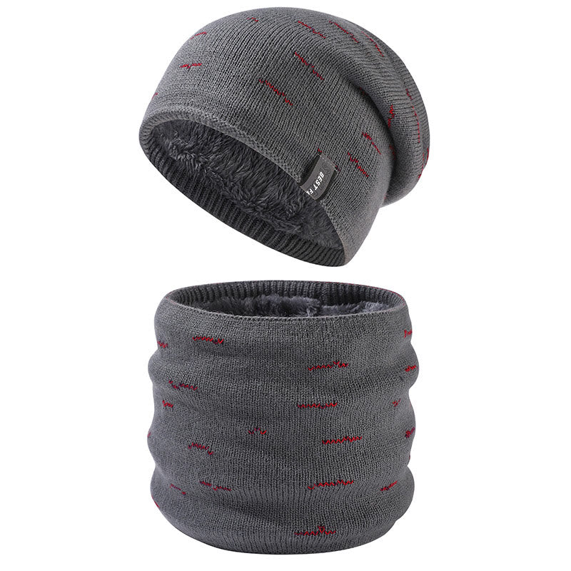 Fashion Warm Beanie Scarf 2 In 1 Set - Grey - One Size - image 14