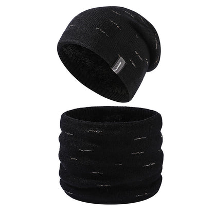 Fashion Warm Beanie Scarf 2 In 1 Set - Black - One Size - image 10