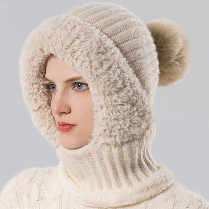 Winter Soft Hooded Scarf - Beige - One Size - image 6