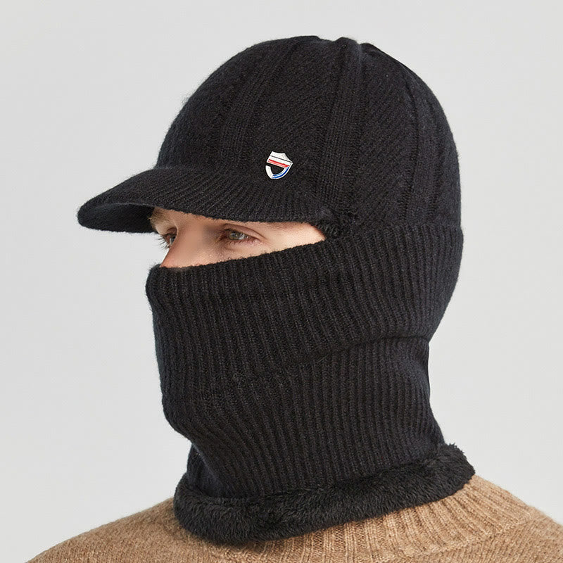 Winter Knitted Balaclava Beanie Hooded Scarf - image 2