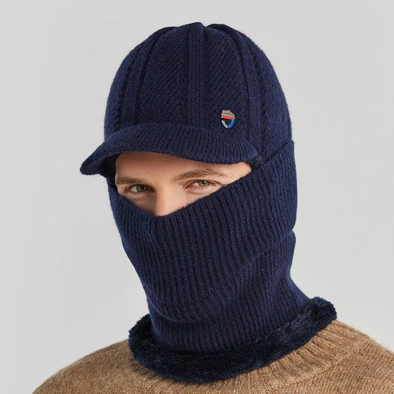 Winter Knitted Balaclava Beanie Hooded Scarf - image 4