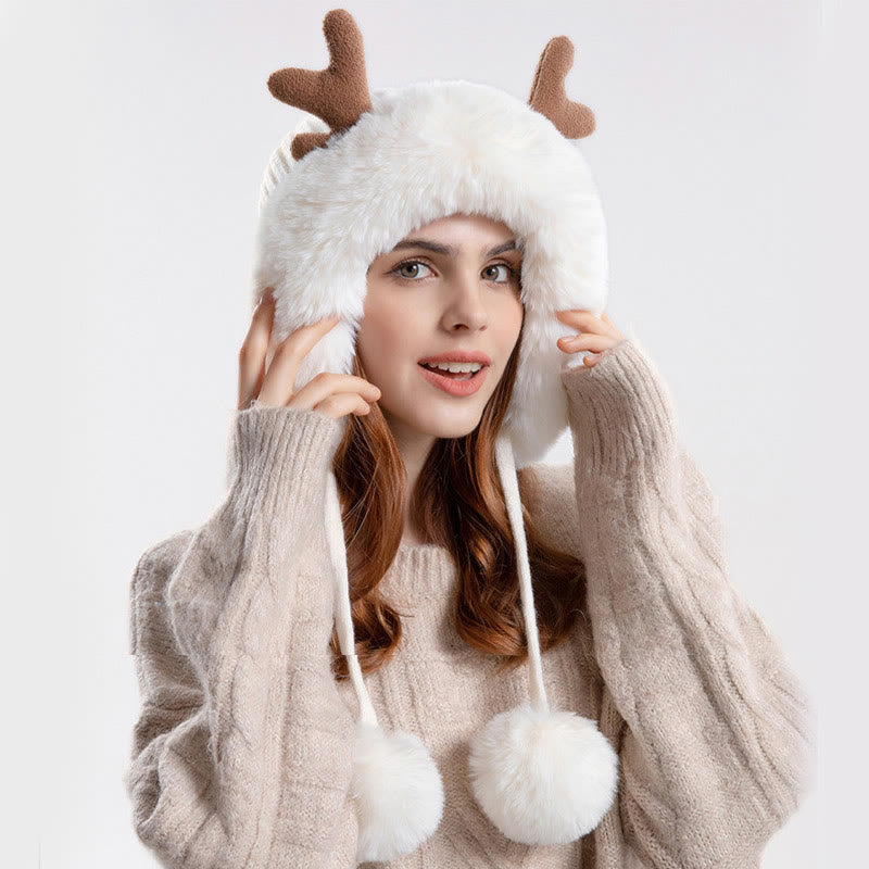 Antlers Pompom Beanie Hats - image 6