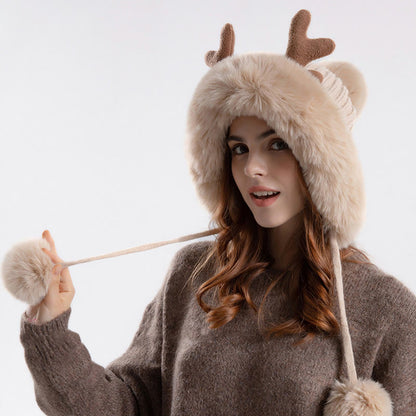 Antlers Pompom Beanie Hats - image 4
