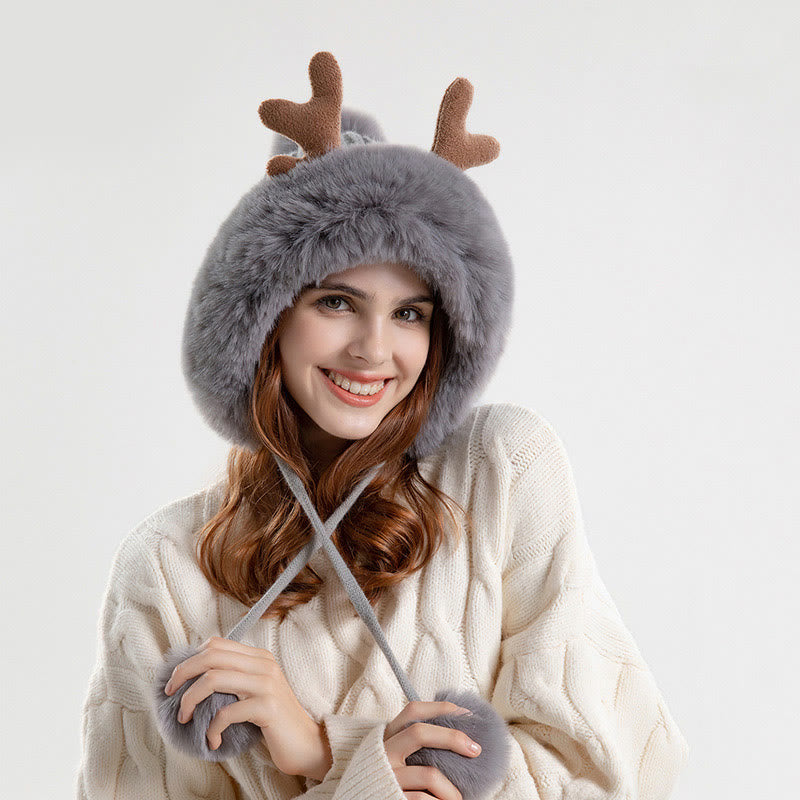 Antlers Pompom Beanie Hats - image 7