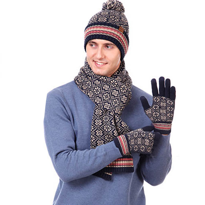 Touch Screen Gloves Beanie Scarf 3 In 1 Set - image 5