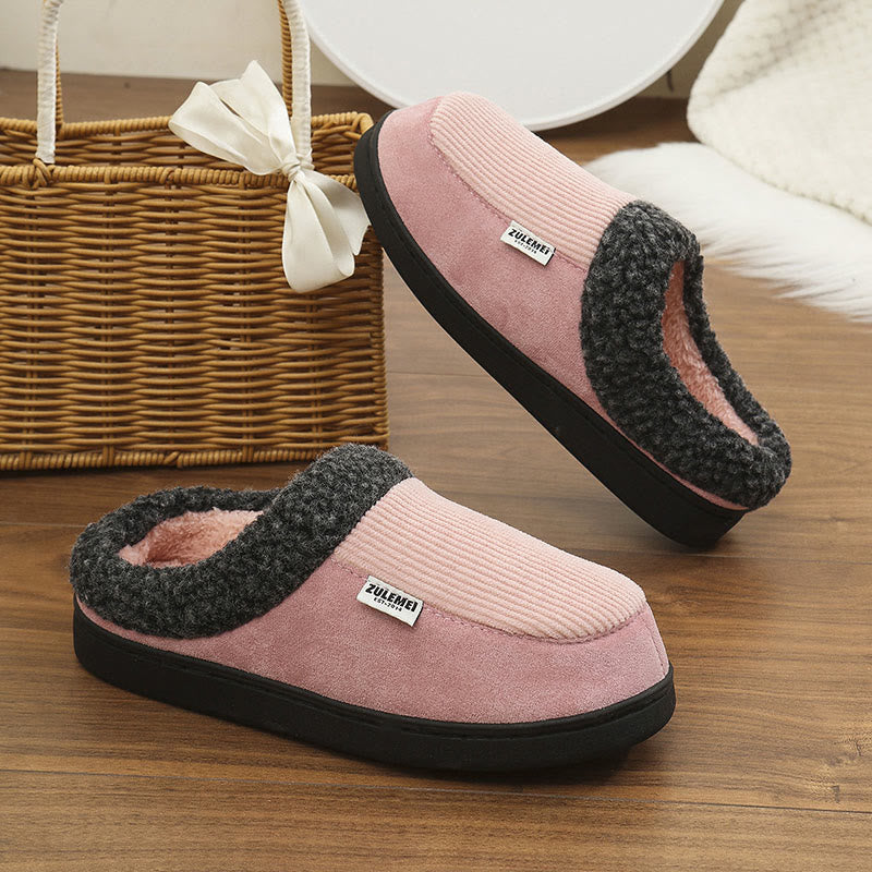 Plus Size Vertical Stripes Slippers - Pink - US 13-14 - image 5