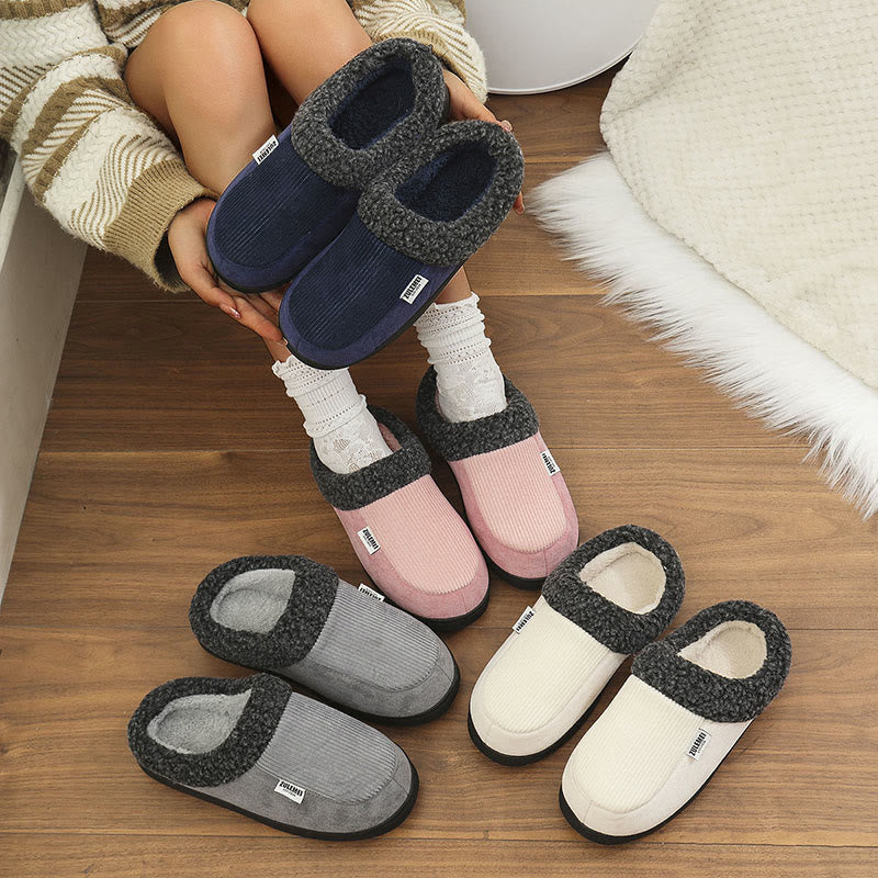 Plus Size Vertical Stripes Slippers - image 0
