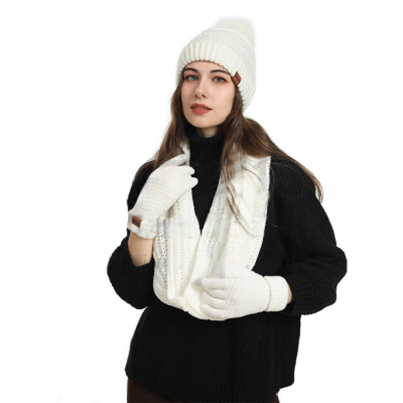 Winter Classic Gloves Beanie Scarf Socks 4 In 1 Set - image 2