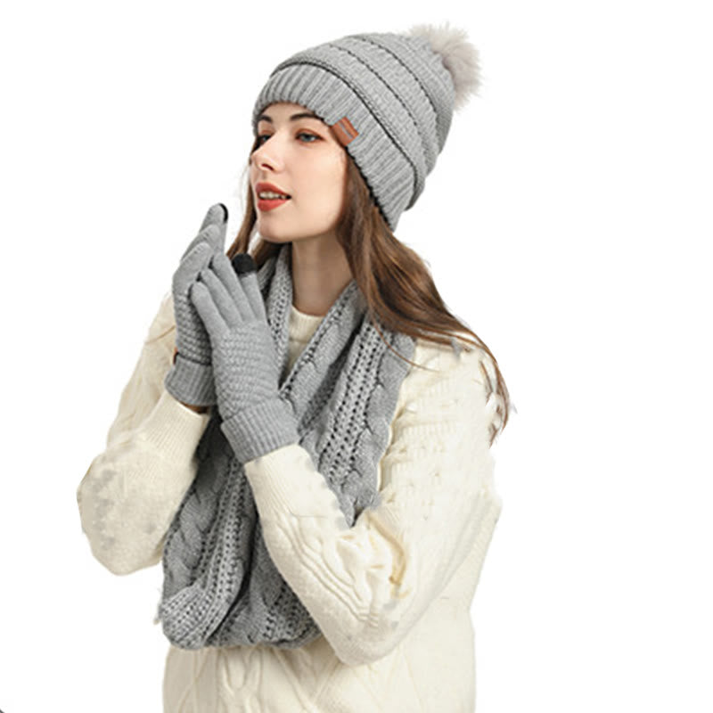Winter Classic Gloves Beanie Scarf Socks 4 In 1 Set - image 7