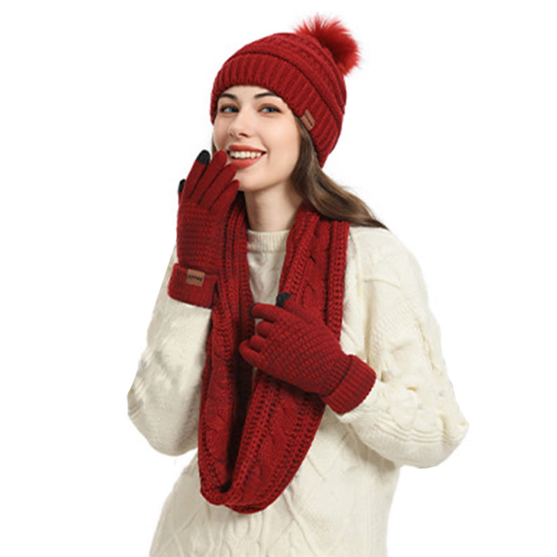 Winter Classic Gloves Beanie Scarf Socks 4 In 1 Set - image 6